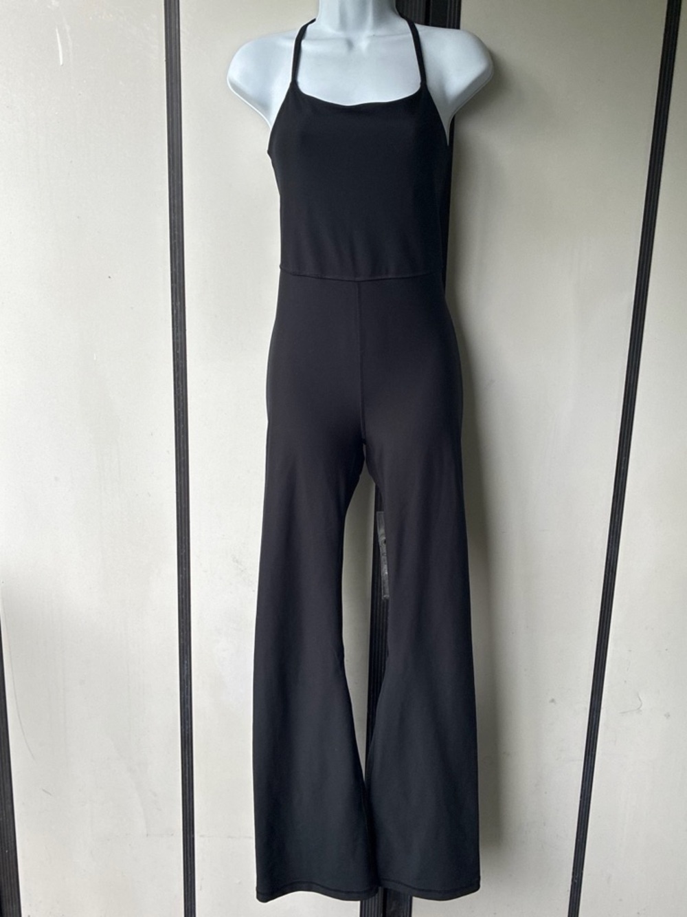 Abercrombie & Fitch Black Wide-Leg Halter Jumpsuit